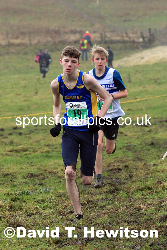 Boys under-15s 2022 North Eastern Harrier League, Thornley Farm, Peterlee, County Durham. Photo: David T. Hewitson/Sports for All Pics